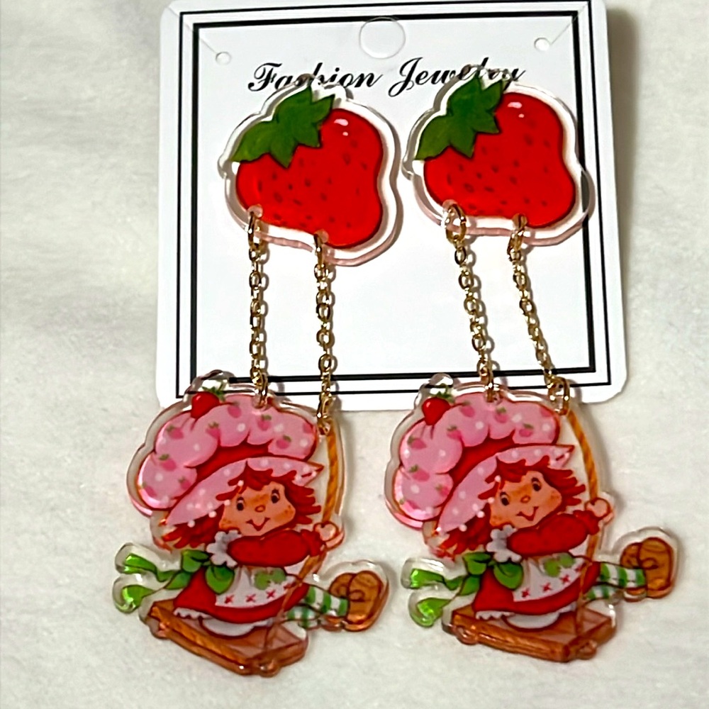 NWOT Strawberry Shortcake earrings - Picture 3 of 4